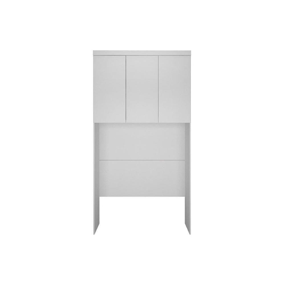 Modulado De Quarto Armário Ponte Aéreo Solteiro Rizon-linea C- 3 Portas Neve - Novo Horizonte