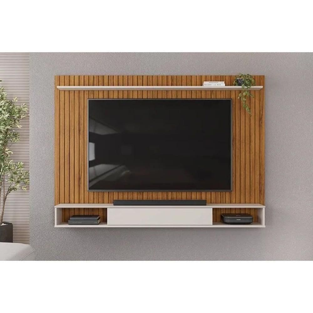 Painel Quarto P- Tv Até 70 Pol Rio 193x136cm Freijo-off White - Dj Móveis