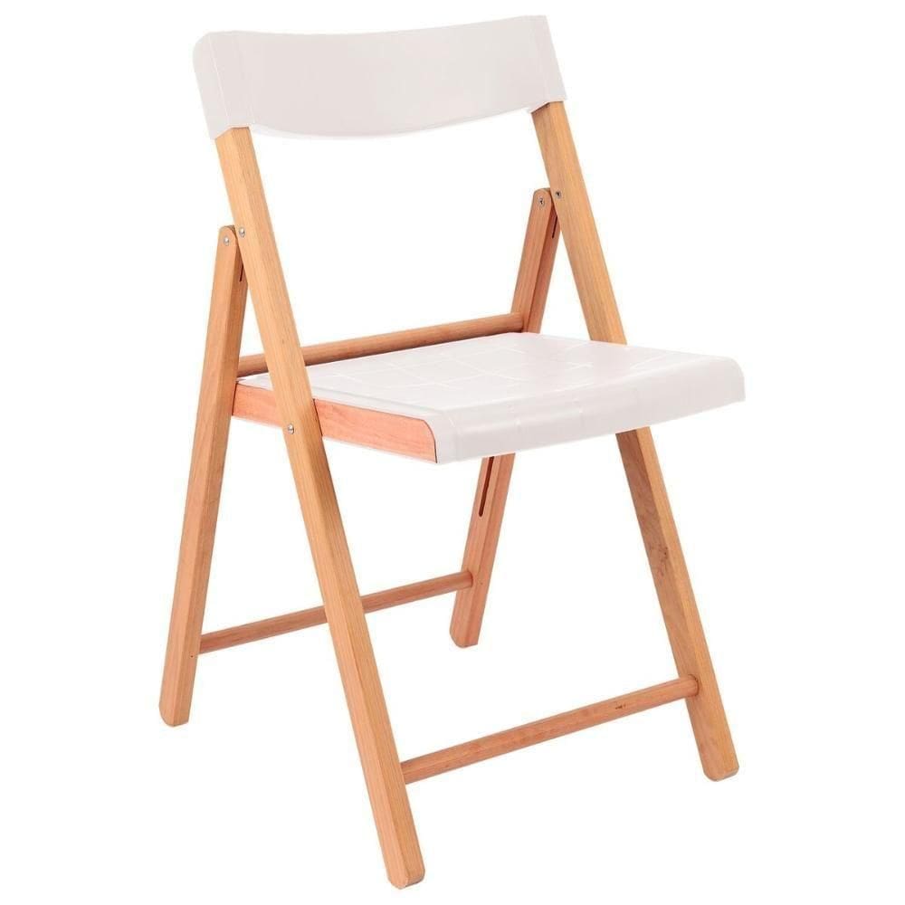 Cadeira Potenza Branca Madeira Mista