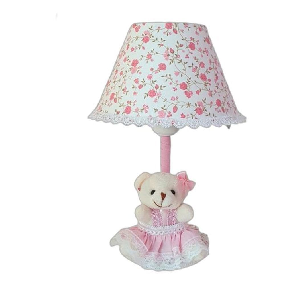 Abajur Infantil De Mesa Ursa Menina Quarto Bebês Criança