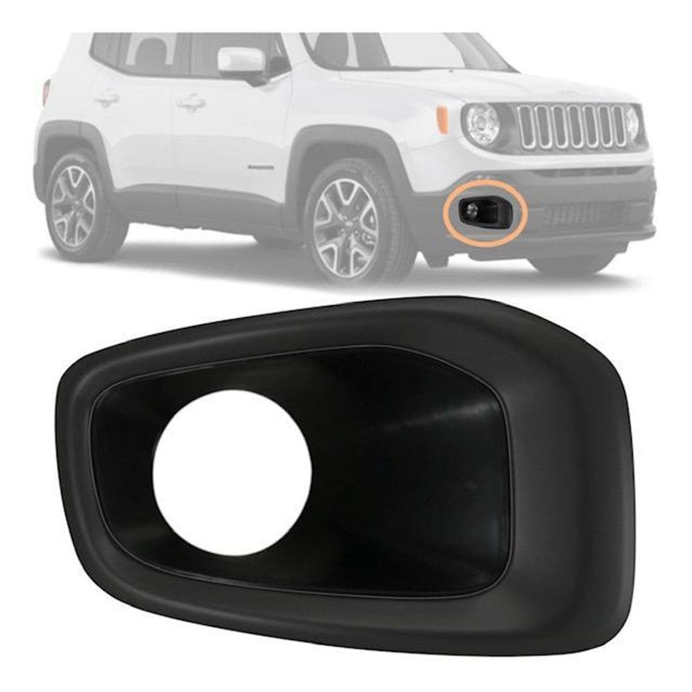 Moldura Farol Milha Renegade 2015/2018 Lado Direito Grafite