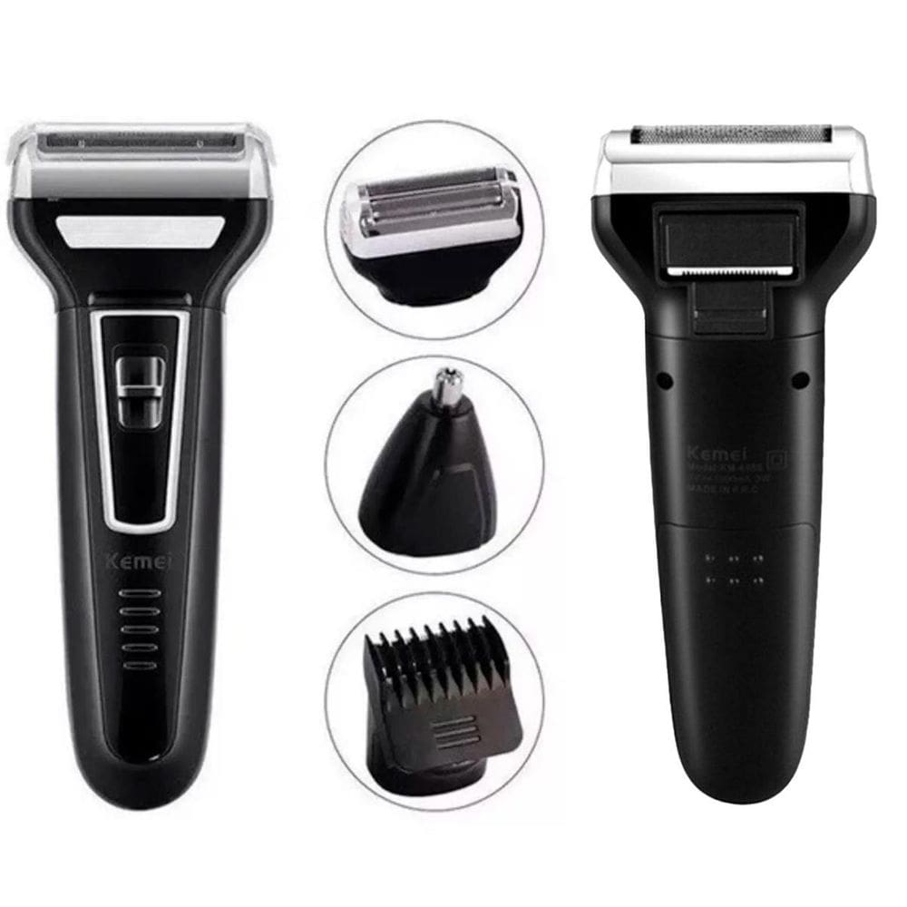 Kit 3 Em 1 Kemei  Com Led E Corte