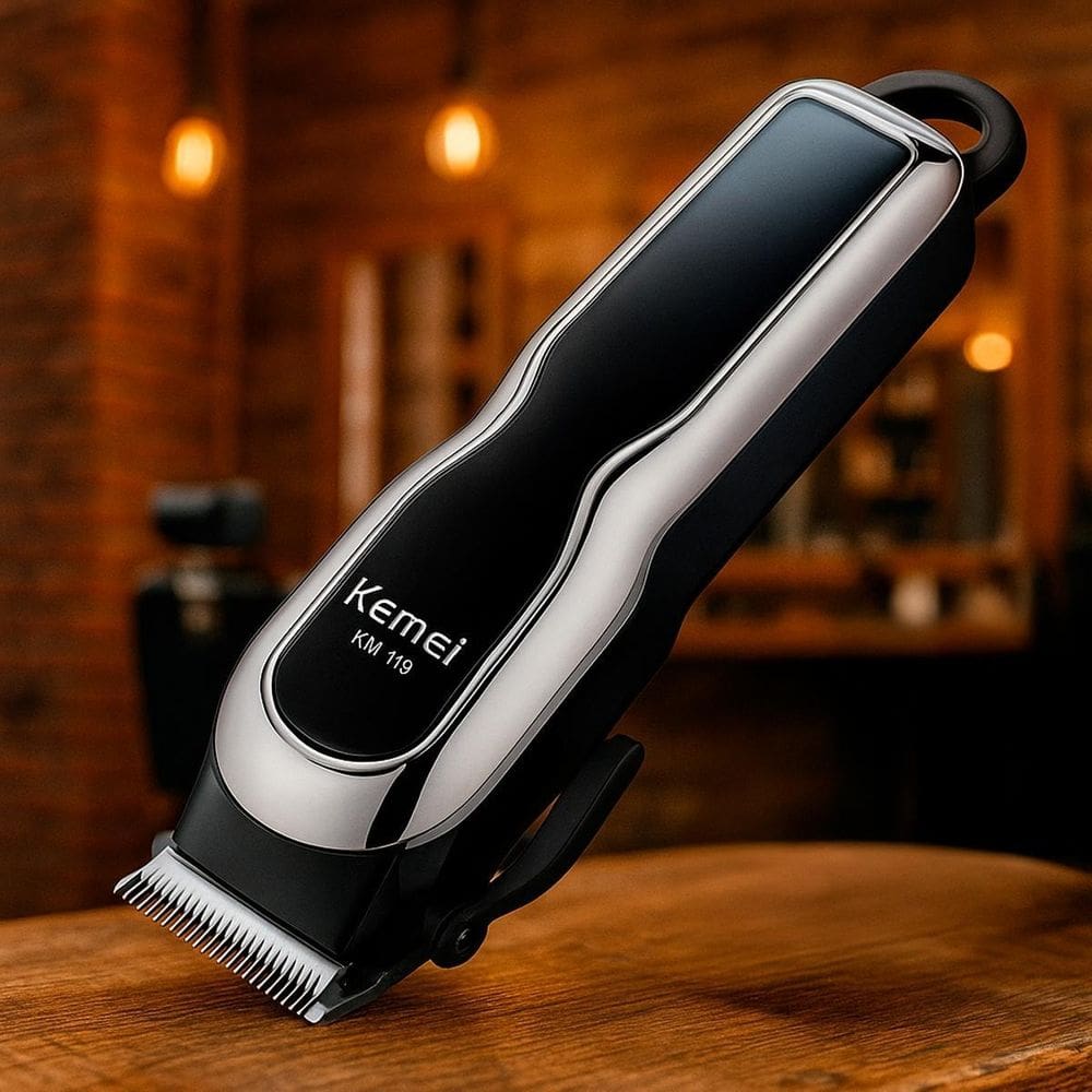 Maquininha Kemei Leve E Compacta Para Barbearia