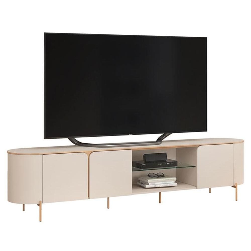 Rack Bancada para Sala Ariana Off White – DJ Móveis