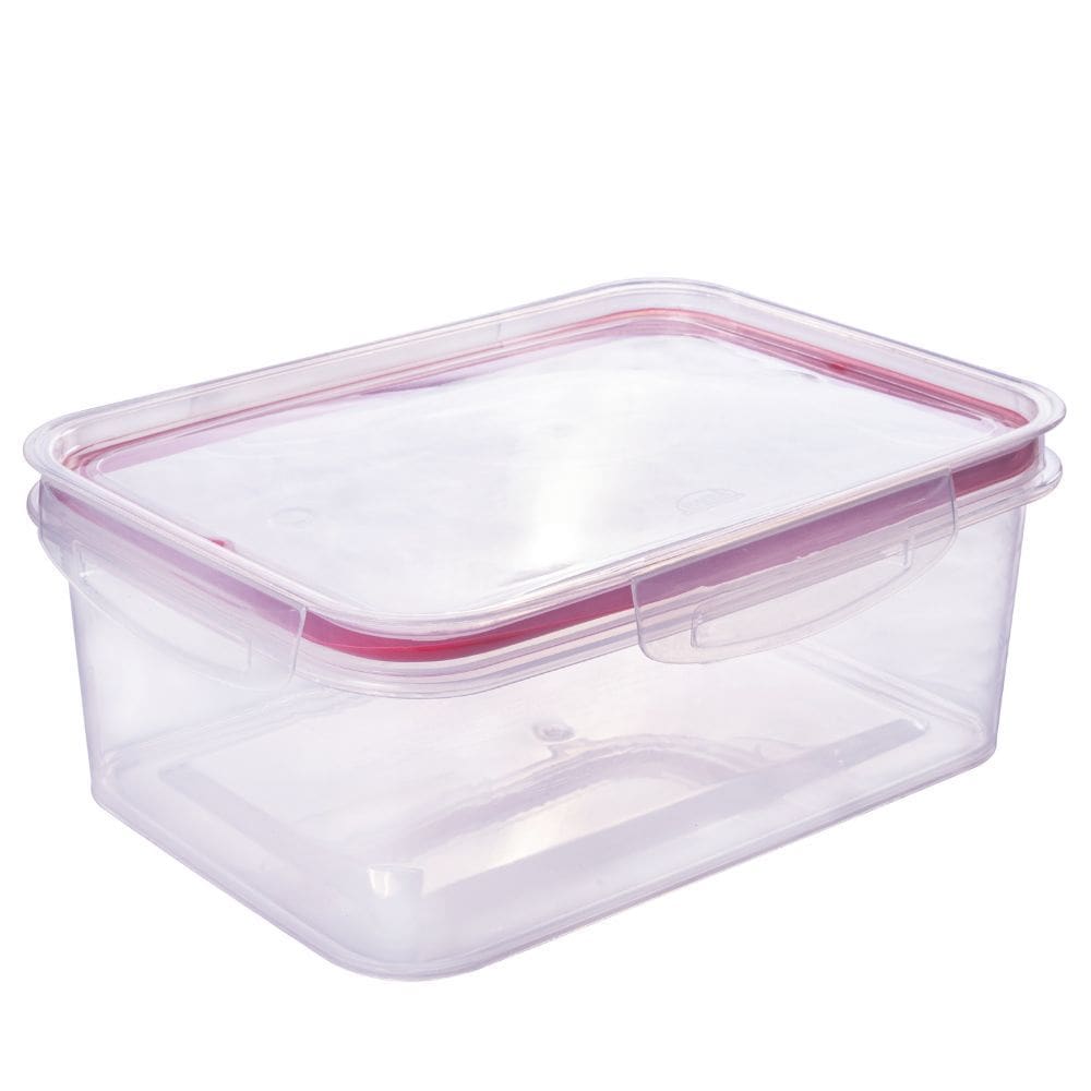 Pote hermético Trava Mais 2,6 litros vermelho Plasutil ref.13996