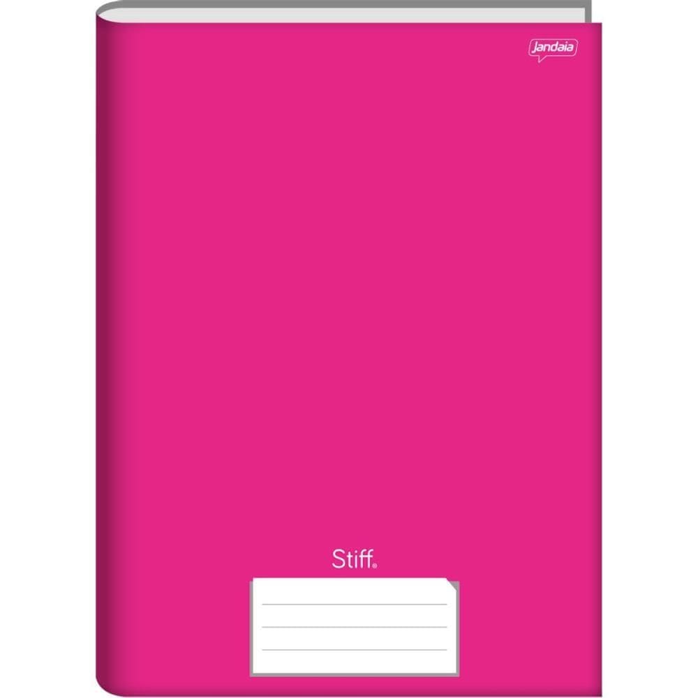 Caderno Brochura 1/4 Capa Dura Stiff 48fls Rosa 10un Jandaia