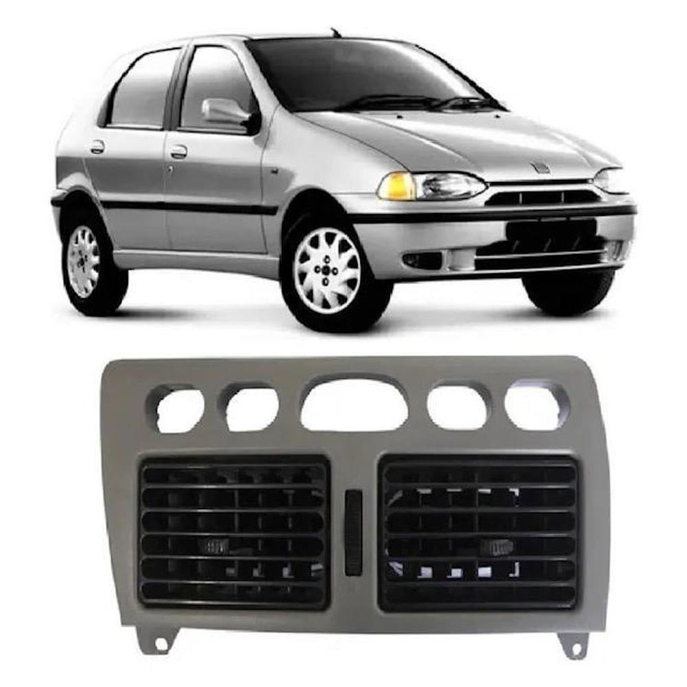 Moldura Painel Difusor Ar Palio Mecanismo E Difusores Cinza