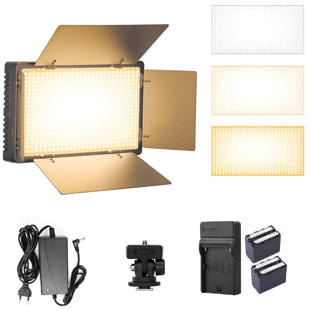 Painel Iluminador Led Easy Led-U600+ Pro Bi-Color 40W Fonte