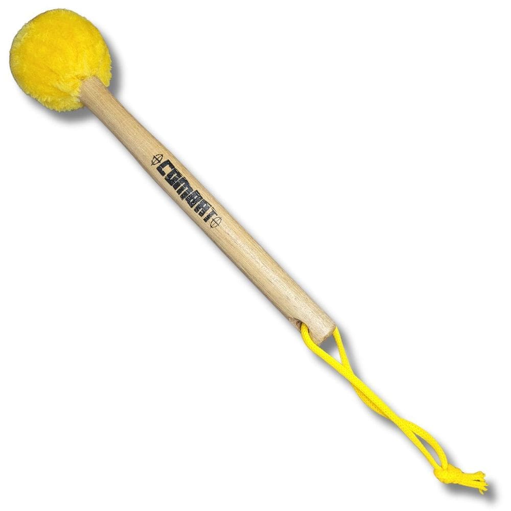 Maçaneta Baqueta Surdo Surdão Cabo Curto 30Cm Amarela