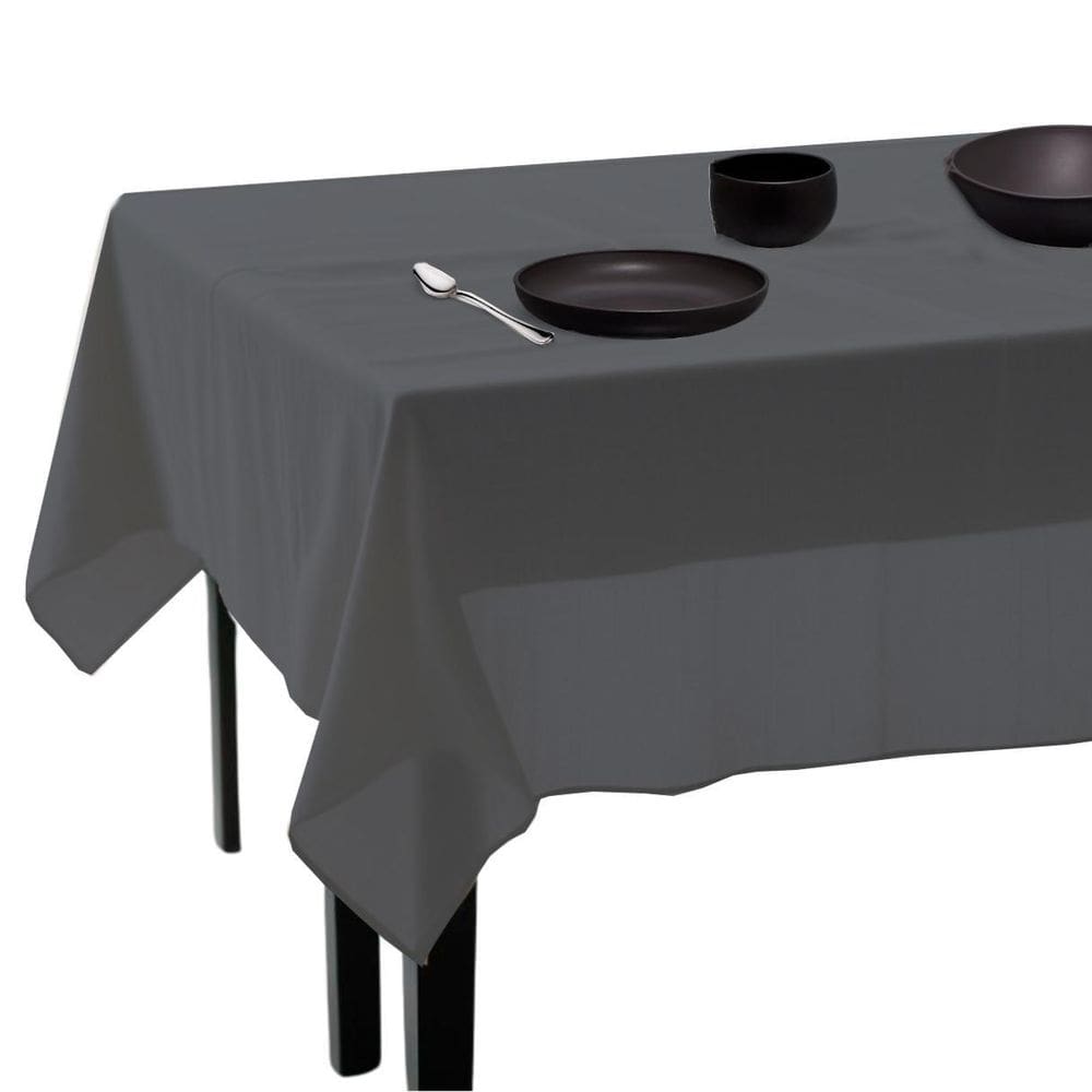 Toalha De Mesa Linho 6 Lugares 200X140 Cm Admirare Grafite
