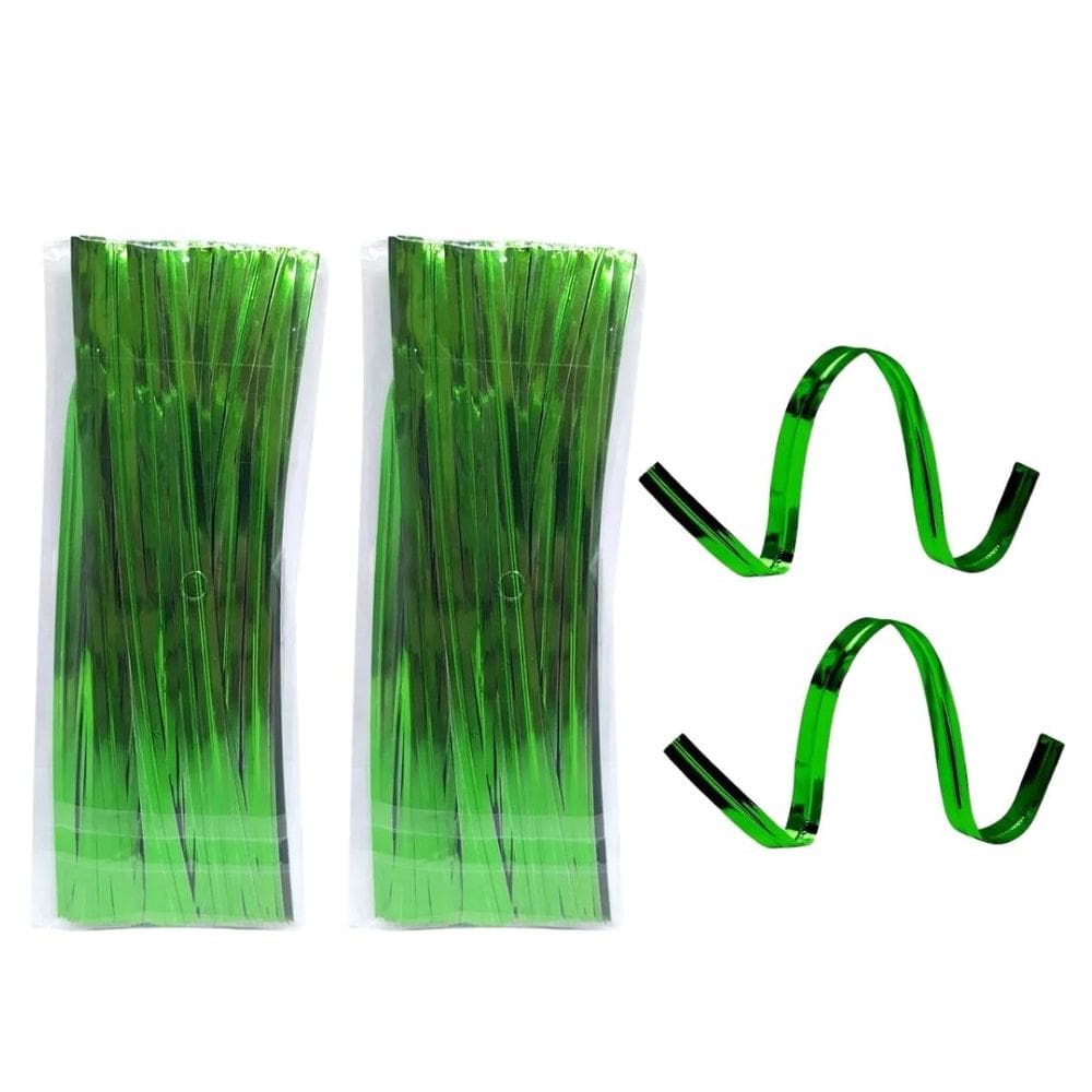 Jogo 200 Fecho Prático Aramado Flexível Verde 11cm X 4mm - Magizi
