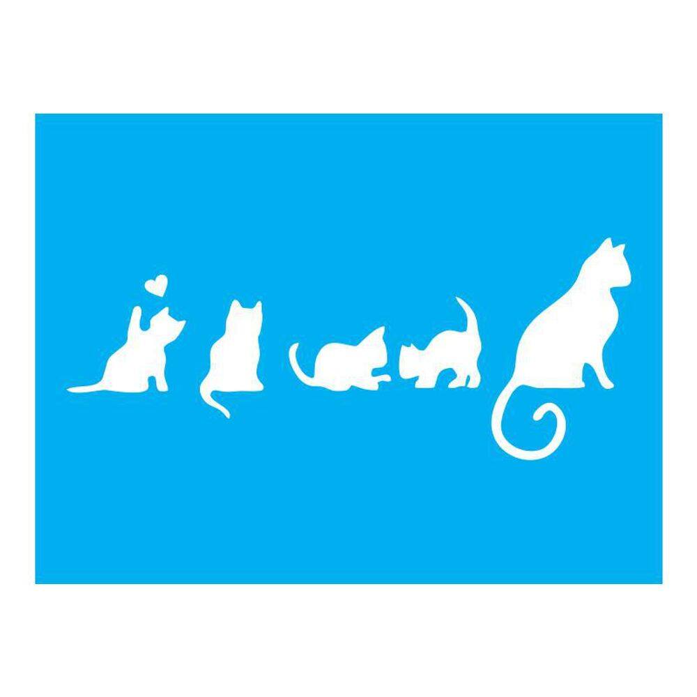 Stencil Tamako Gatos - 15X20Cm - Ref A2526