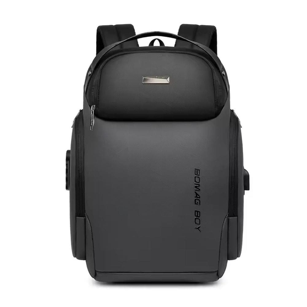 Mochila Antifurto Usb Trava De Zíper Impermeável - Cinza