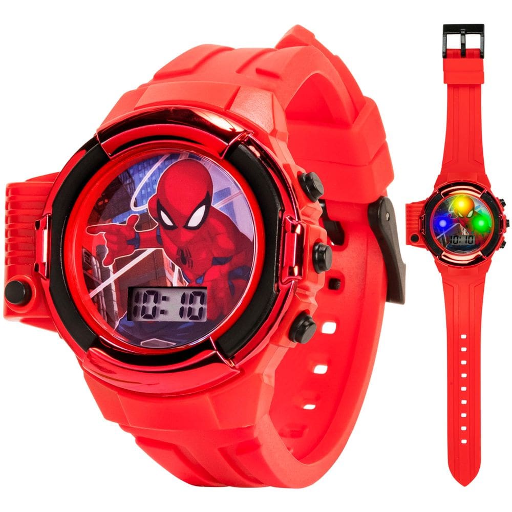 Assista Accutime Marvel Spider-Man Kids com lanterna LCD
