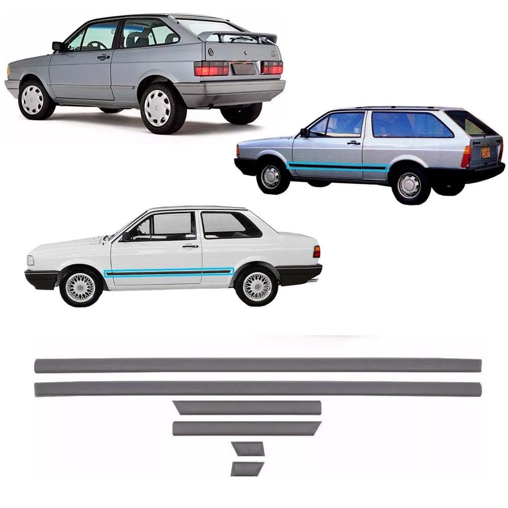 Friso Lateral Vw Gol Saveiro Voyage Cinza Escuro 89/95