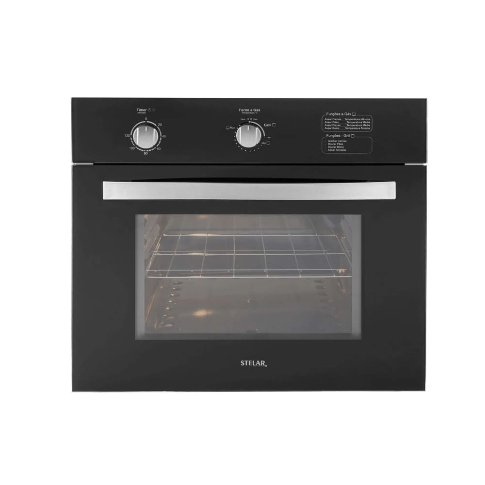 Forno De Embutir a Gas GN Stelar Topazio Preto 46 Litros