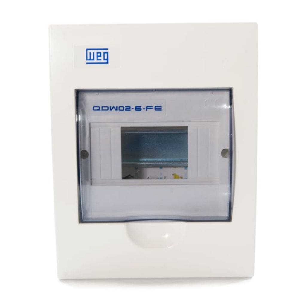 Quadro De Distribuicao Embutir Tampa Fume 6 Minidisjuntores - Weg