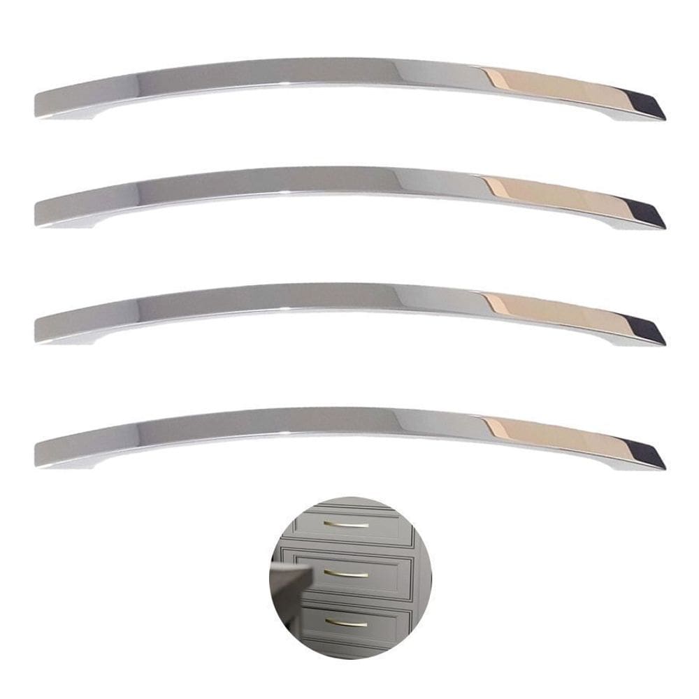 Puxador Alça Cromado Sarajevo Torralba Furação 128mm 4 Unidades