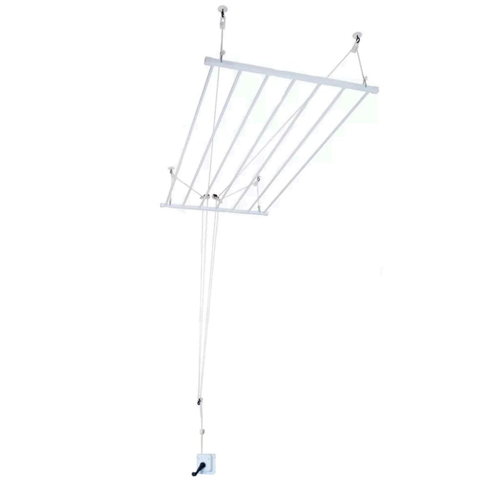 Manivela E Varal 120cm 8 Varetas Alumínio Reforçado