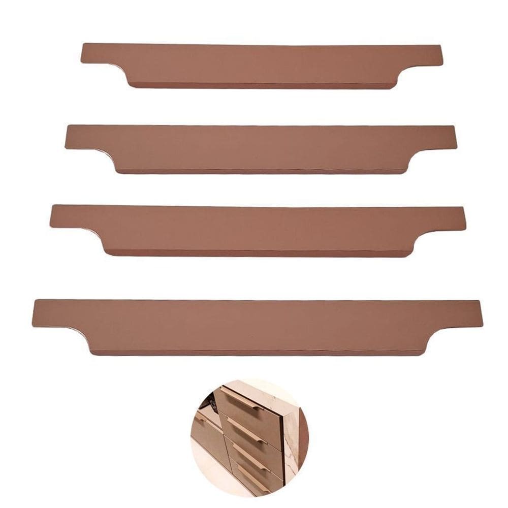 Puxador Perfil Cobre Atenas Torralba Furação 140mm 4 Unidades