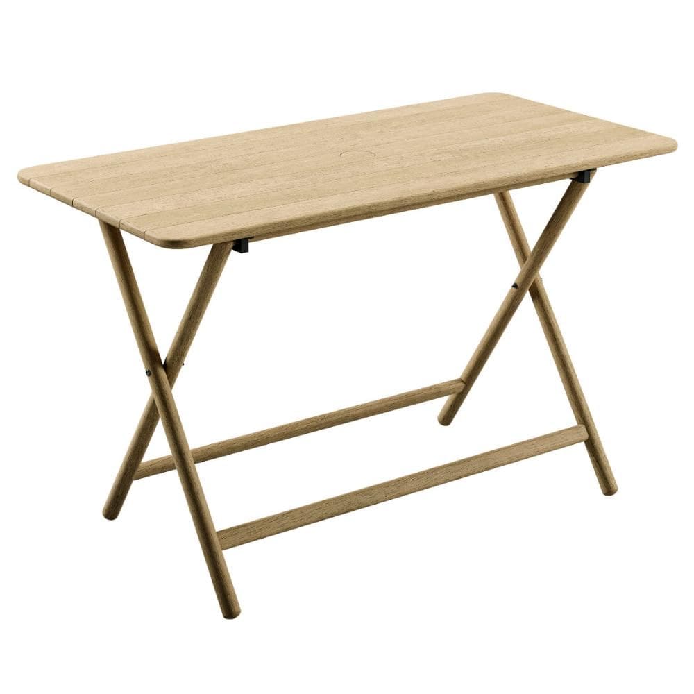 Mesa Dobrável Retangular Tramontina Bossa 120x75 cm em Madeira Tauari Natural