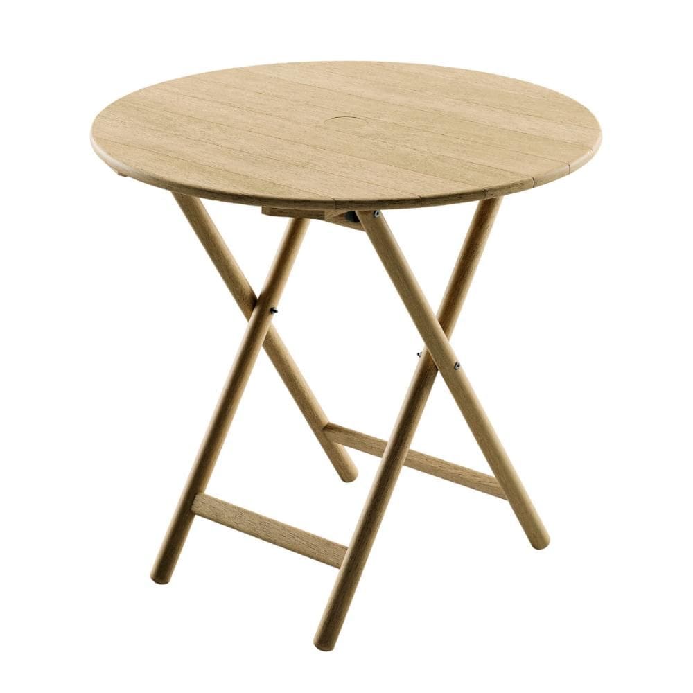 Mesa Dobrável Redonda Tramontina Bossa 80x75 cm em Madeira Tauari Natural