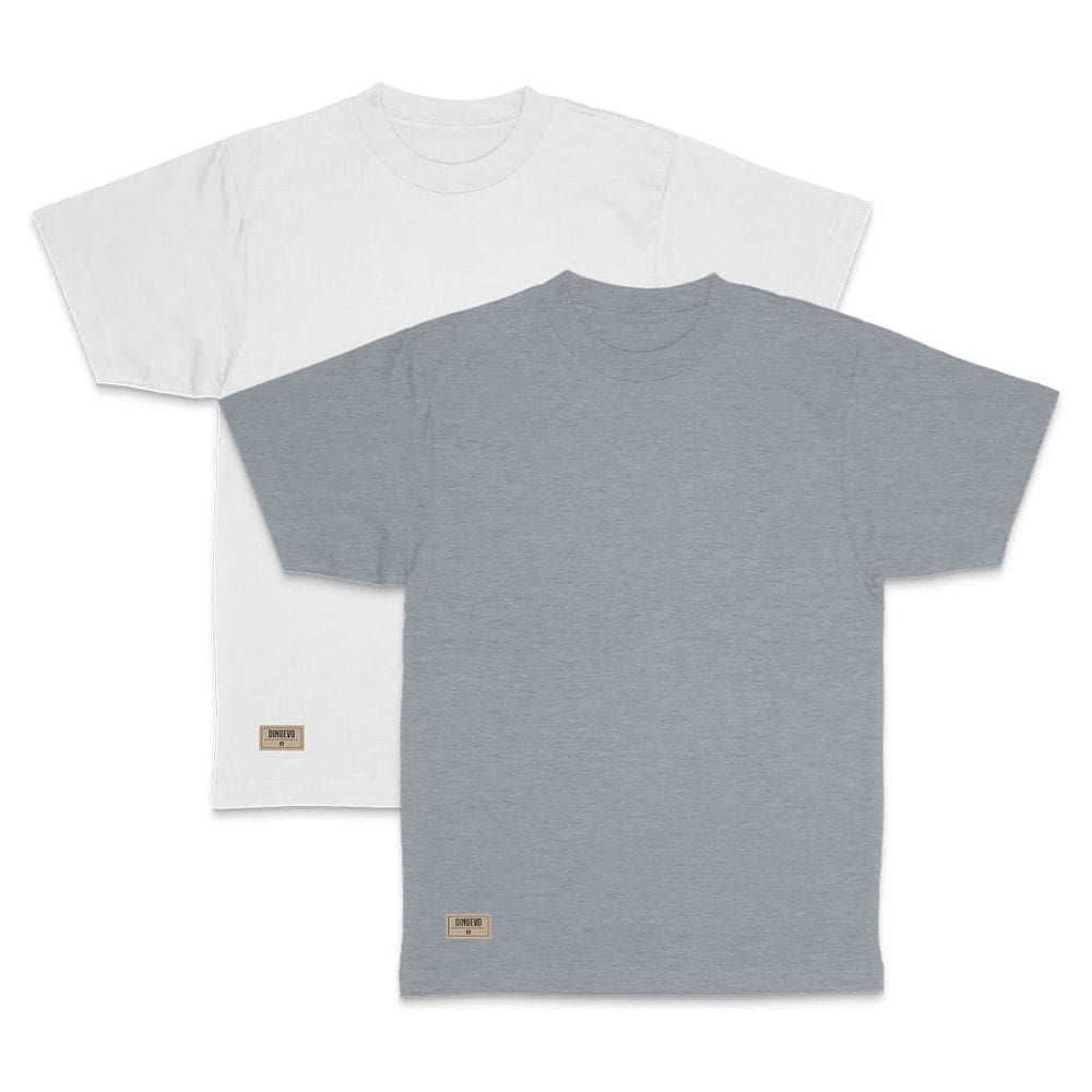 Kit Elegante Masculino 2 Camisas em Algodão 30.1 de Modelo T-Shirt