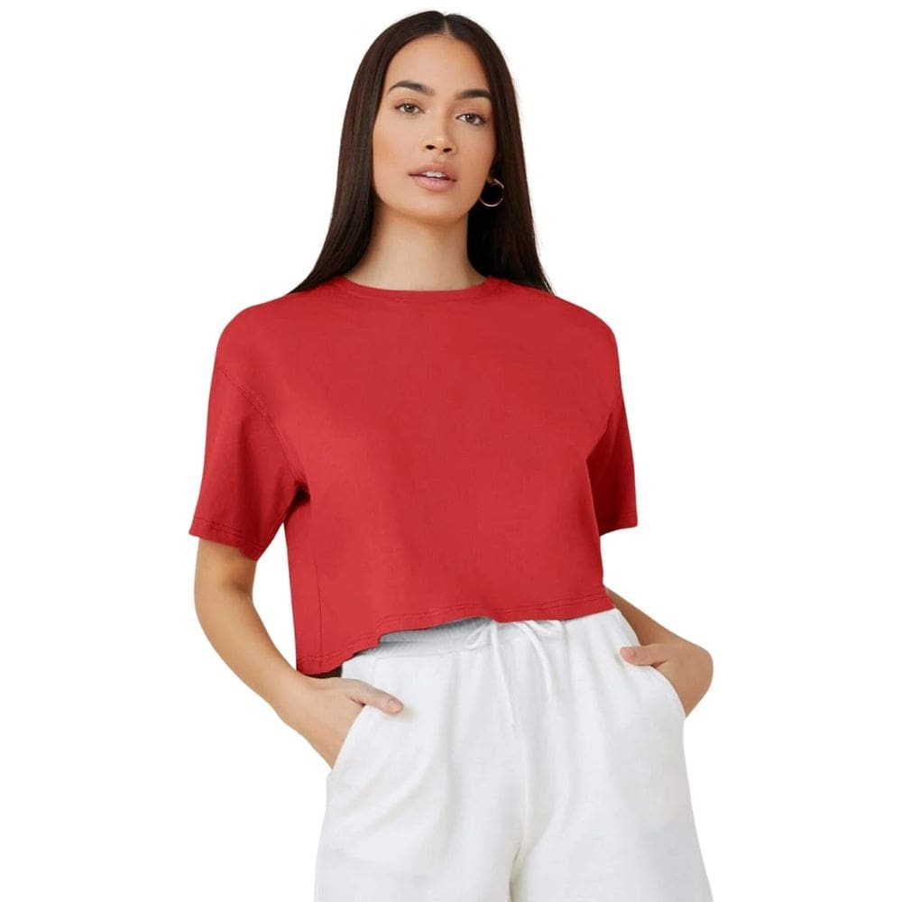 Cropped Modinha Larguinho 100% Algodão Vermelho