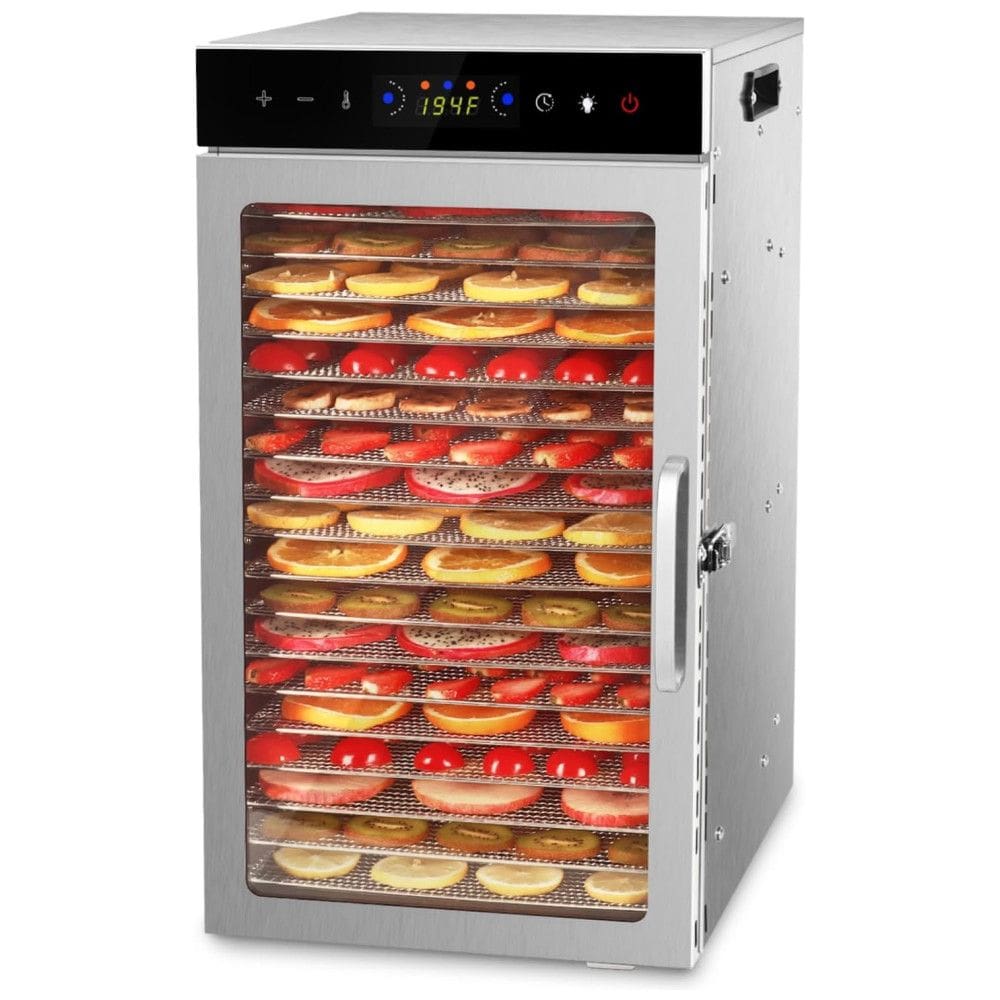 Desidratador de Alimentos Comercial - 10 Bandejas, Timer Digital, Controle de Temperatura e Proteção Contra Superaquecimento