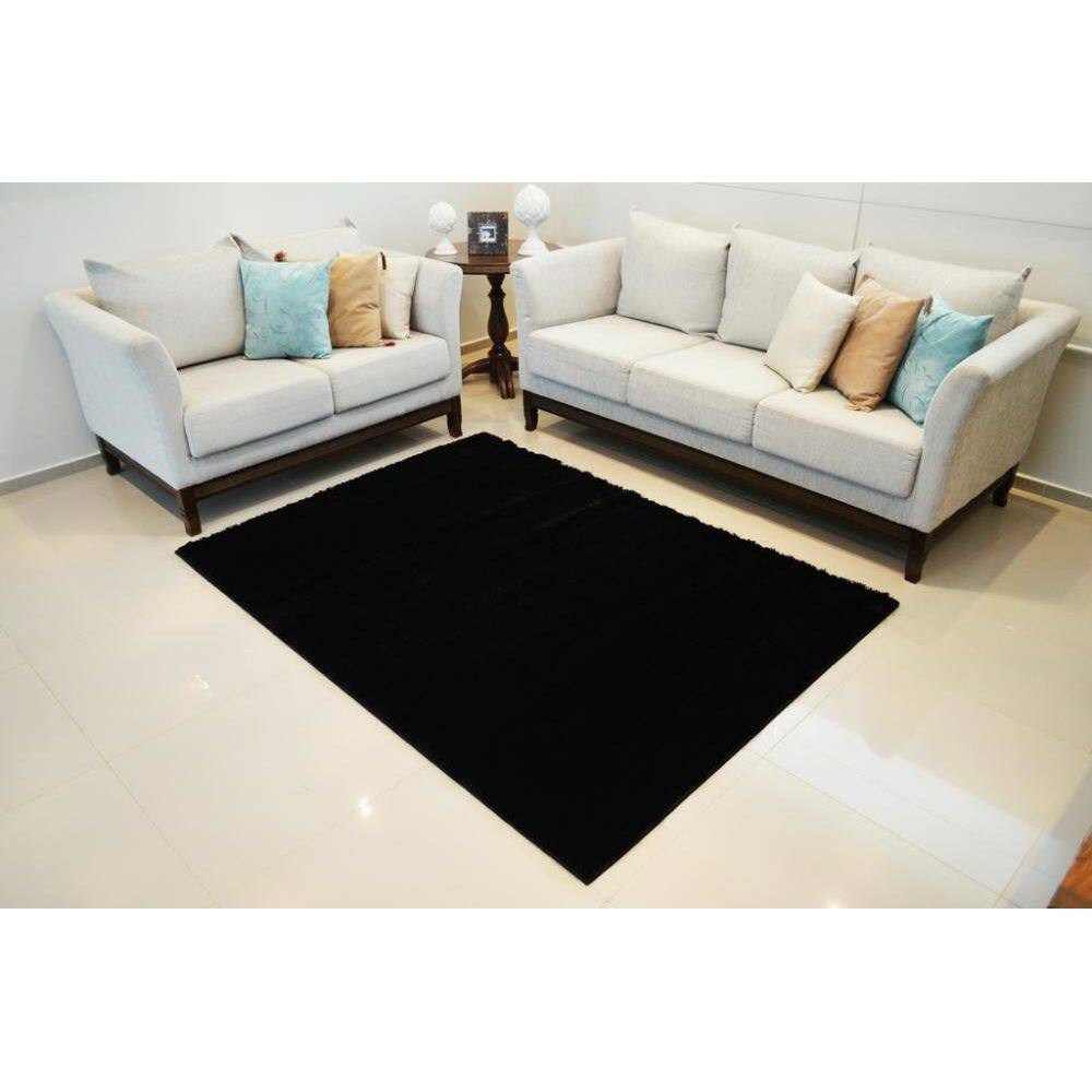 Passadeira Life Confort Shaggy 50Mm Black 066X230 Cm