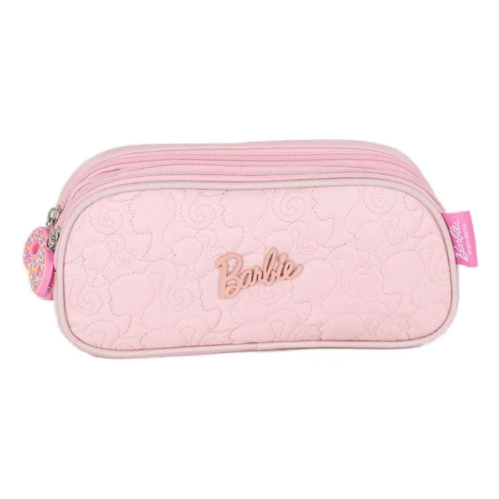 Estojo Luxcel Triplo Barbie Rosa