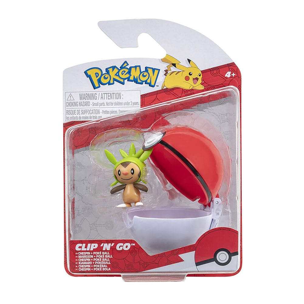 Boneco Chespin Com Pokébola - Pokémon