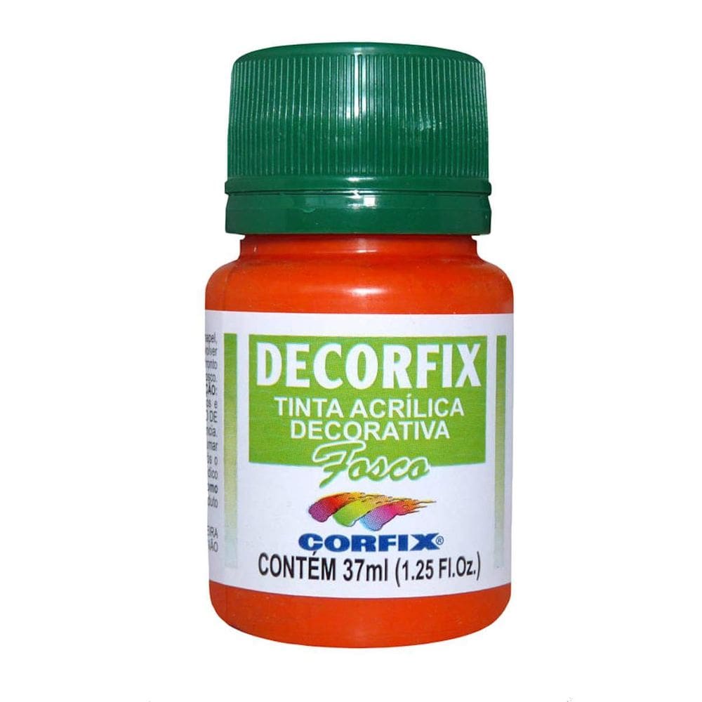 Tinta Decorfix Fosca 608 Laranja Cadmio 37Ml