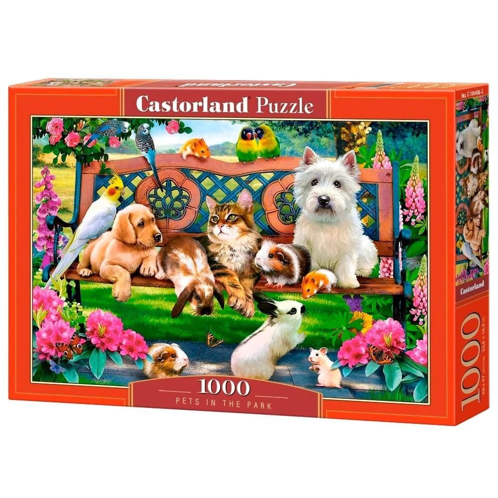Puzzle 1000 Peças Pets no Parque - Castorland Importado 1044062