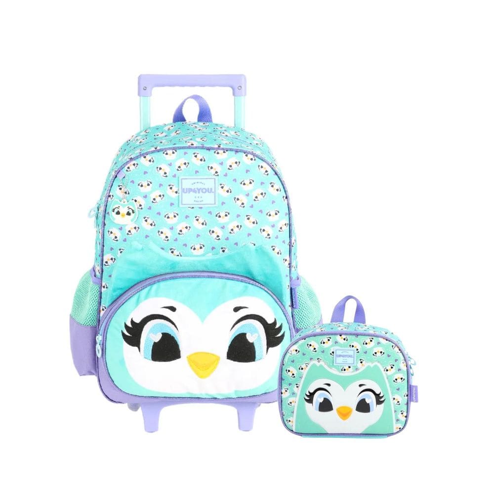 Kit Escolar Up4You Mochila Rodas E Costas + Lancheira