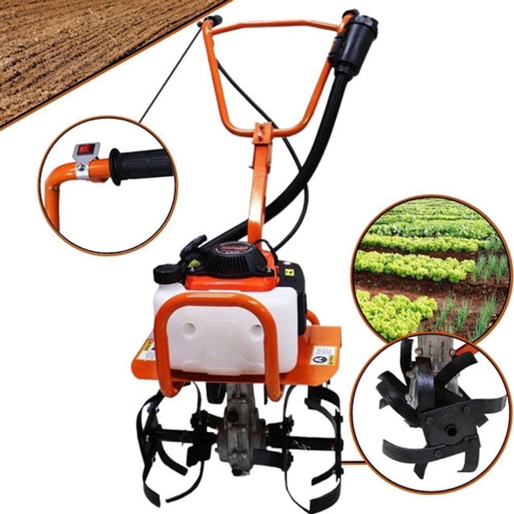 Motocultivador Gasolina Vulcan Trent Vmc360 S 4t 53cc 3,6hp Enxada com 16 Facas