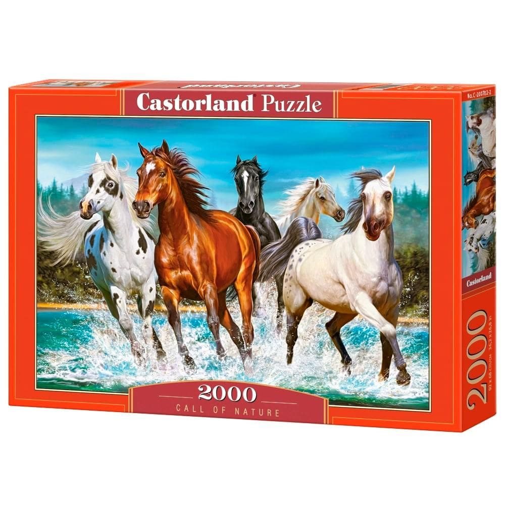 Puzzle 2000 Peças Cavalos na Natureza - Casorland Importado 2007022
