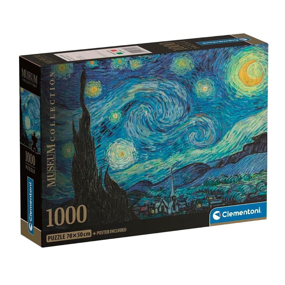 Puzzle 1000 Peças Noite Estrelada- Van Gogh - Clementoni 37065 Puzzle 1000 Peças Noite Estrelada- Van Gogh - Clementoni