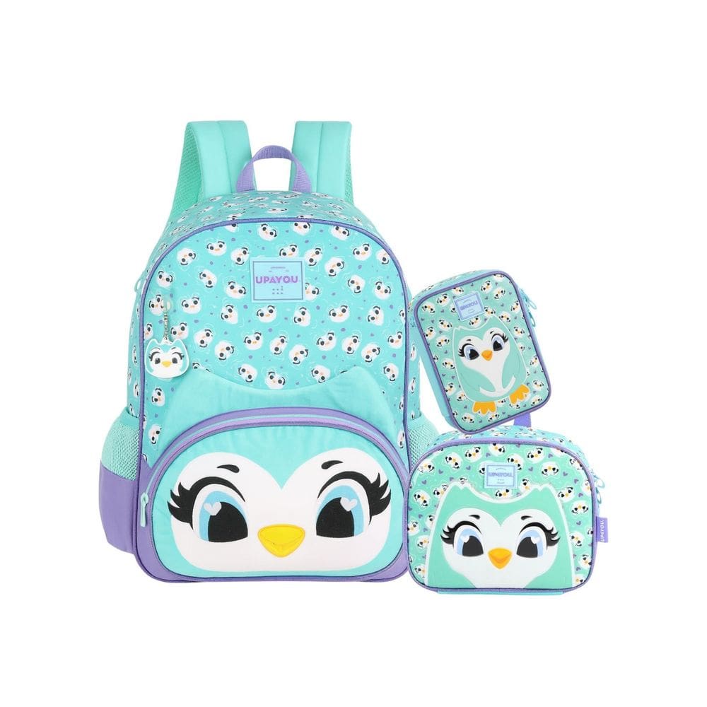 Kit Escolar Up4You Mochila Costas + Lancheira + Estojo Box