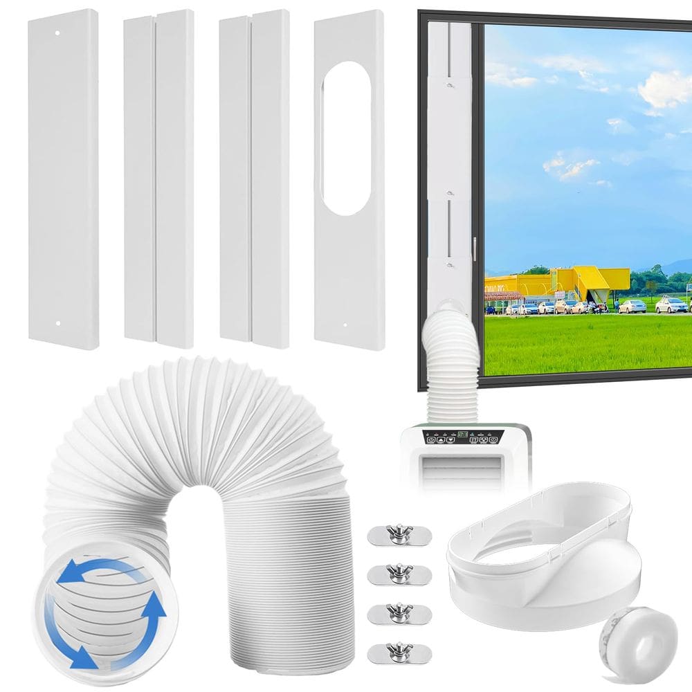 Kit de ventilação de janela de ar condicionado portátil de 80 cm com mangueira de 15 cm