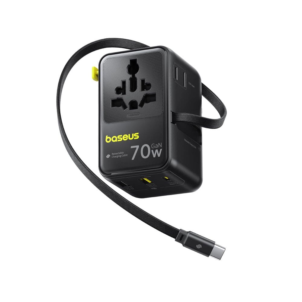 Adaptador de viagem universal Baseus Enercore CG11 70W com cabo