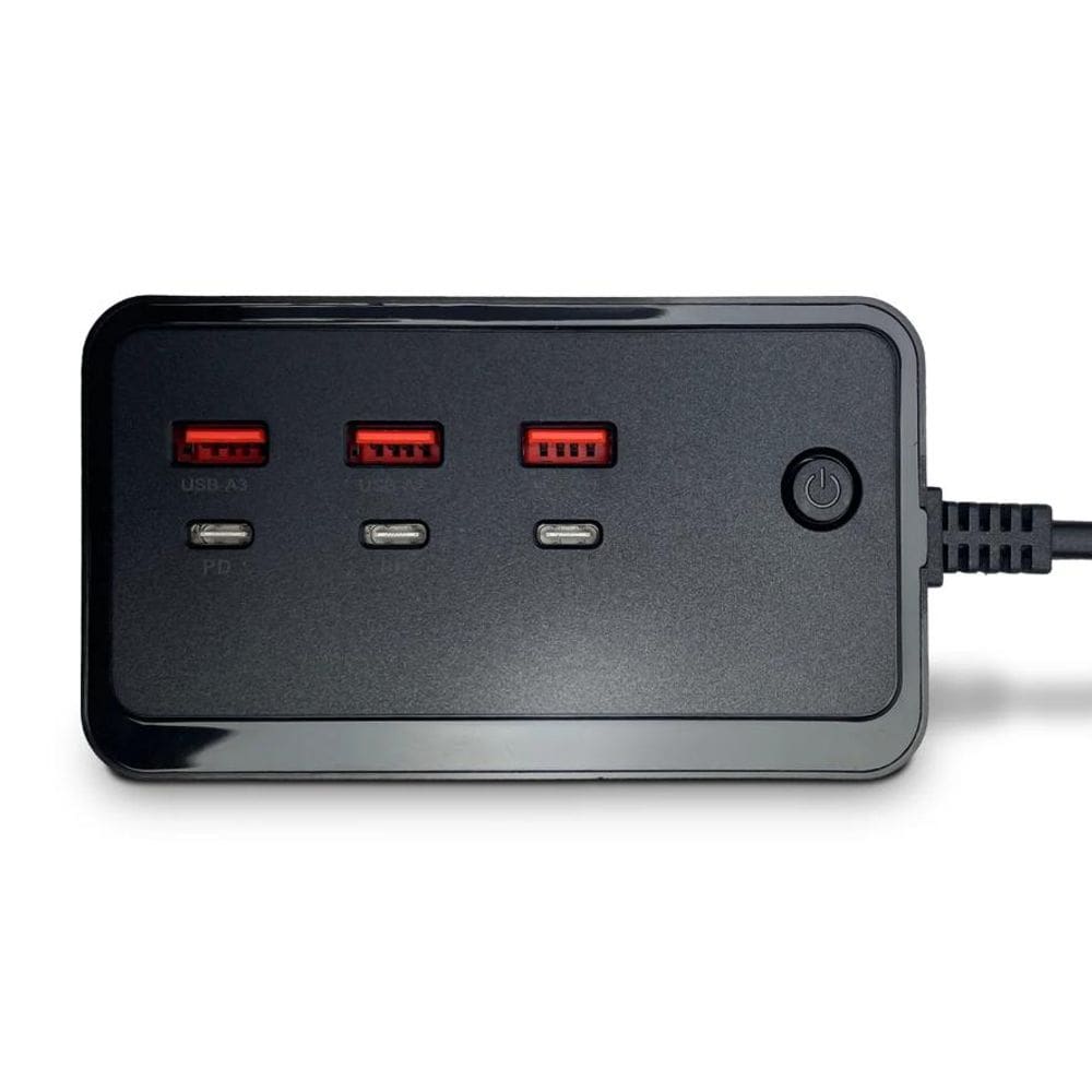 Adaptador USB-A + Type C - 3 Portas - Preto - VERDE