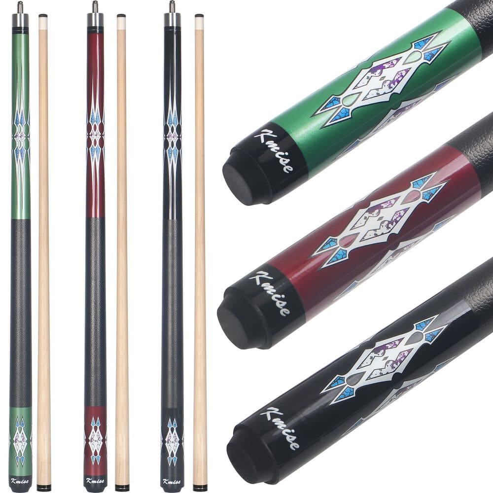 Conjunto de bastões de piscina Kmise 58 Pool Cue Canadian Maple 18-20 onças