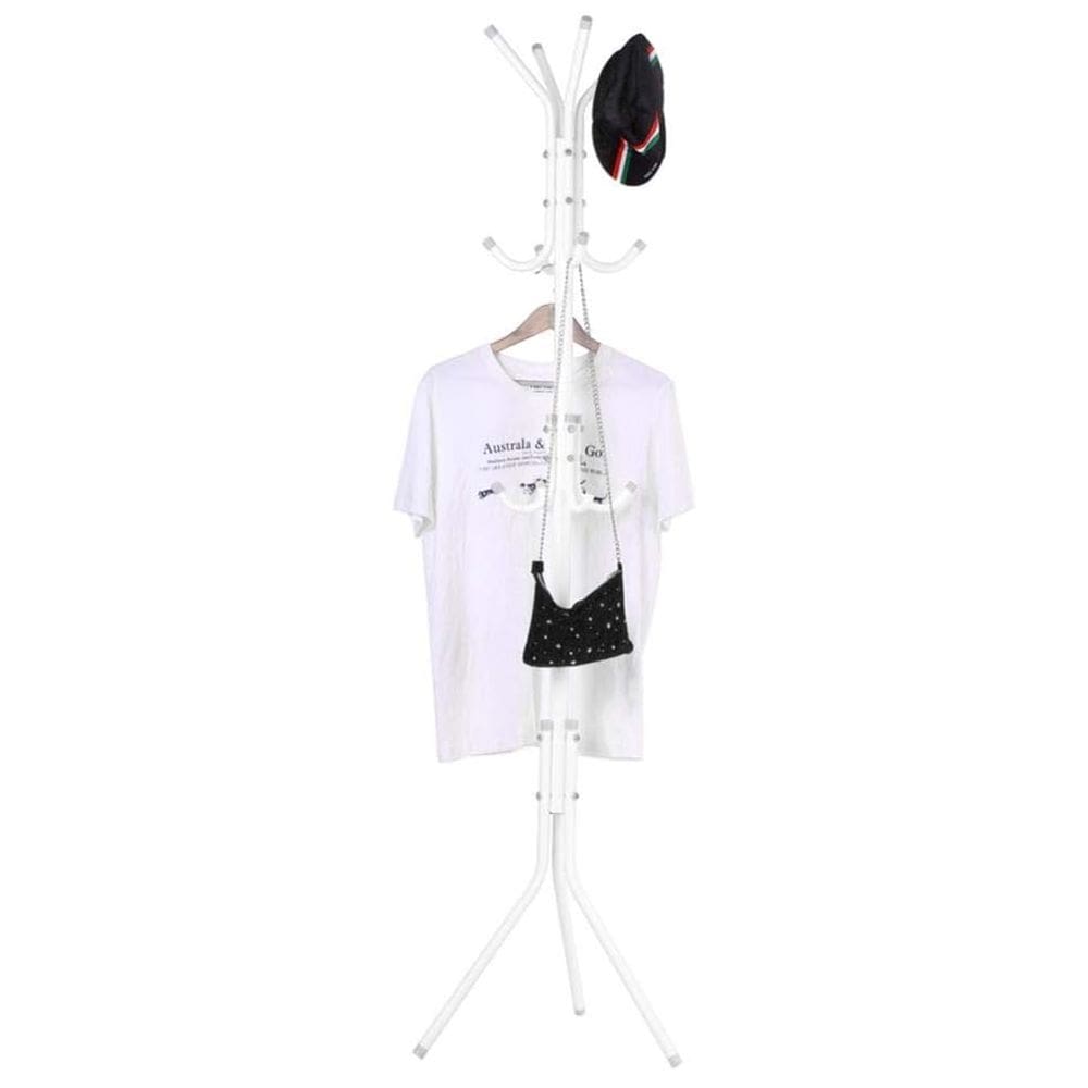 Mancebo Cabideiro Arara 9 Ganchos Roupa Blusa Casaco Bolsa Chapeu Closet Quarto Sala Organizaçao Multiuso Resistente