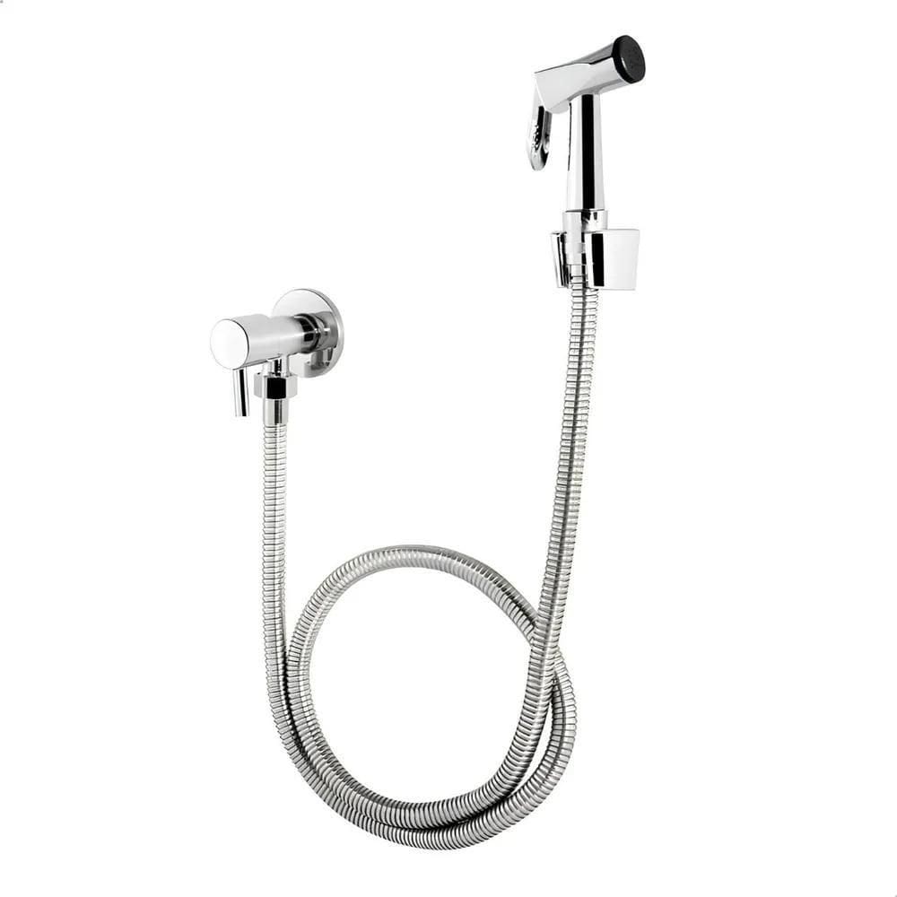 Ducha Higiênica Soft Inox Completa 100% Metal 1/4 De Volta C