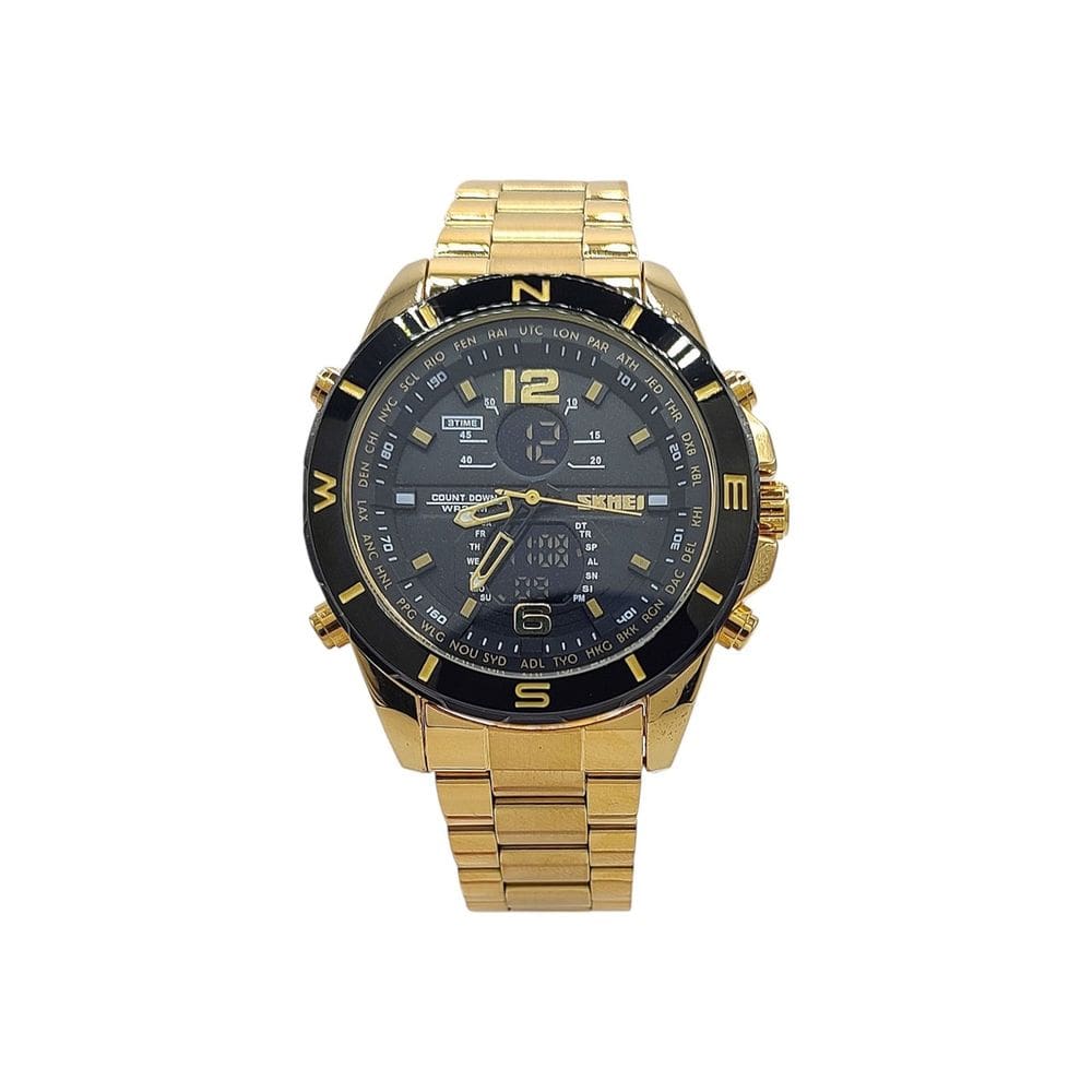 Relógio Skmei 1670 Dourado Analógico Digital Resistente Água