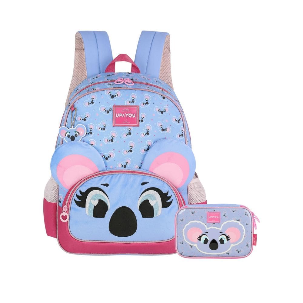Kit Escolar Up4You Mochila Costas + Estojo Box - Lilás