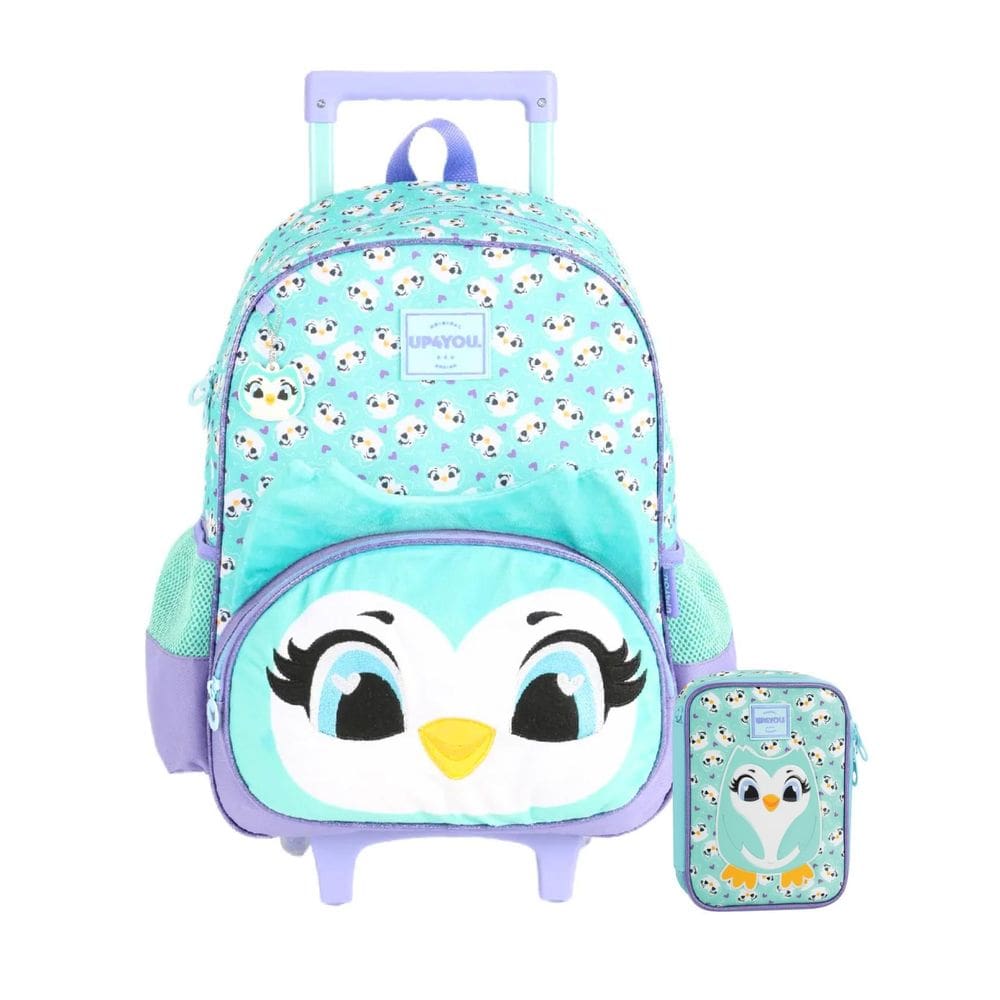 Kit Escolar Up4You Mochila Rodas E Costas + Estojo Box