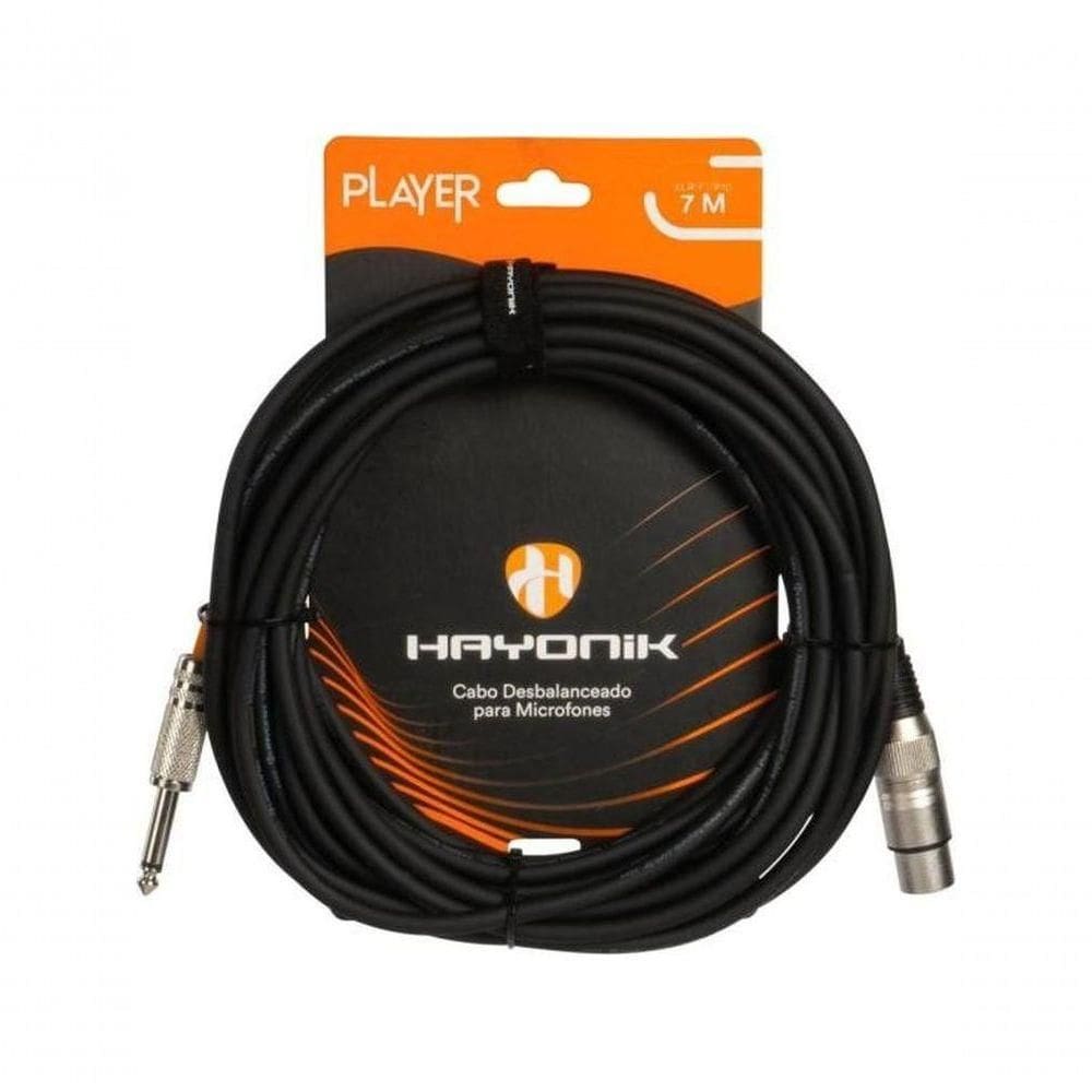 Cabo Para Microfone Player Xlr(f) X P10 7m Preto Hayonik