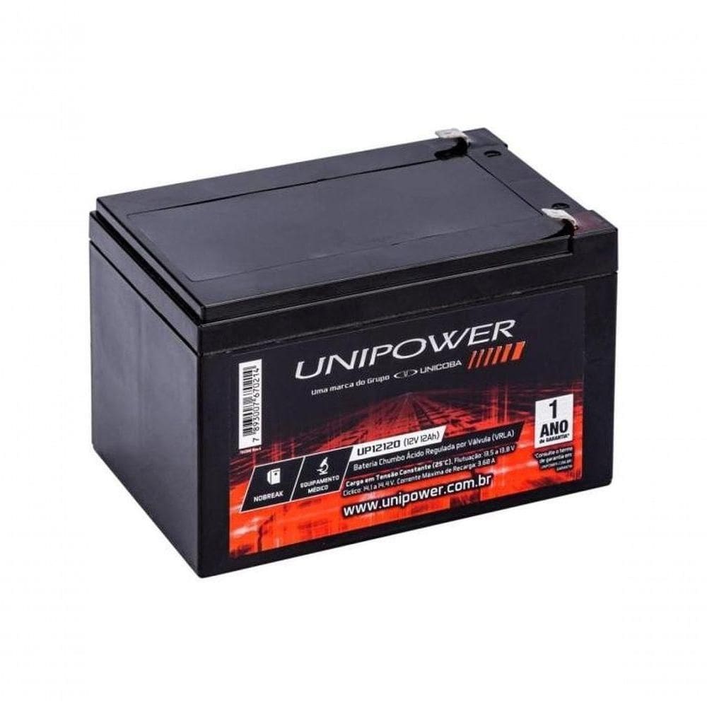Bateria Estacionária Selada 12v 12ah Vrla Up12120 Unipower